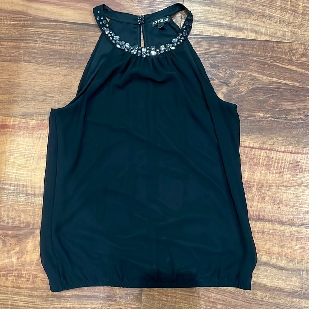 Express XS black jeweled top